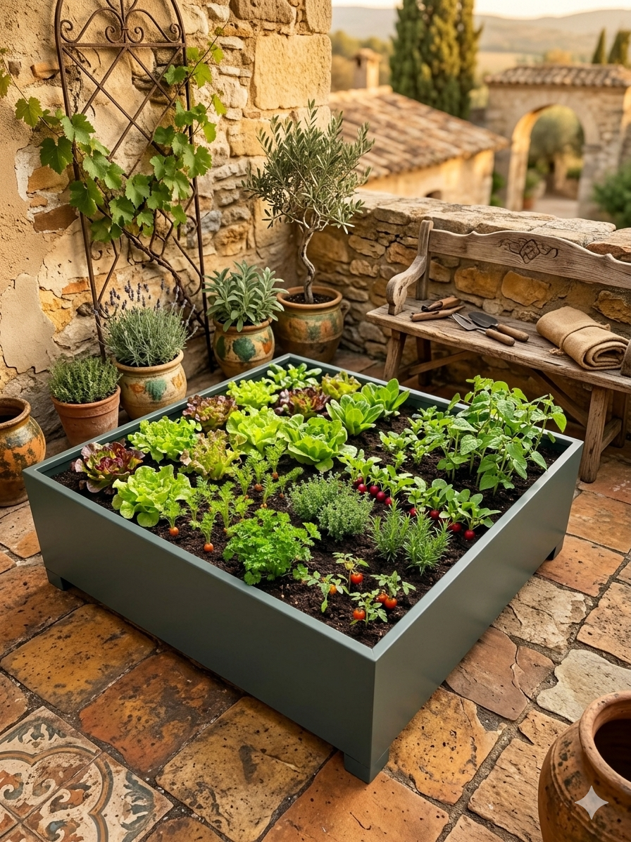 Jardinière carré potager