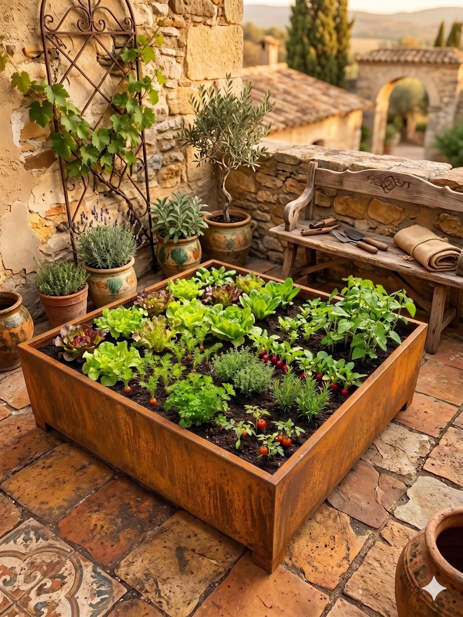 Jardinière carré potager