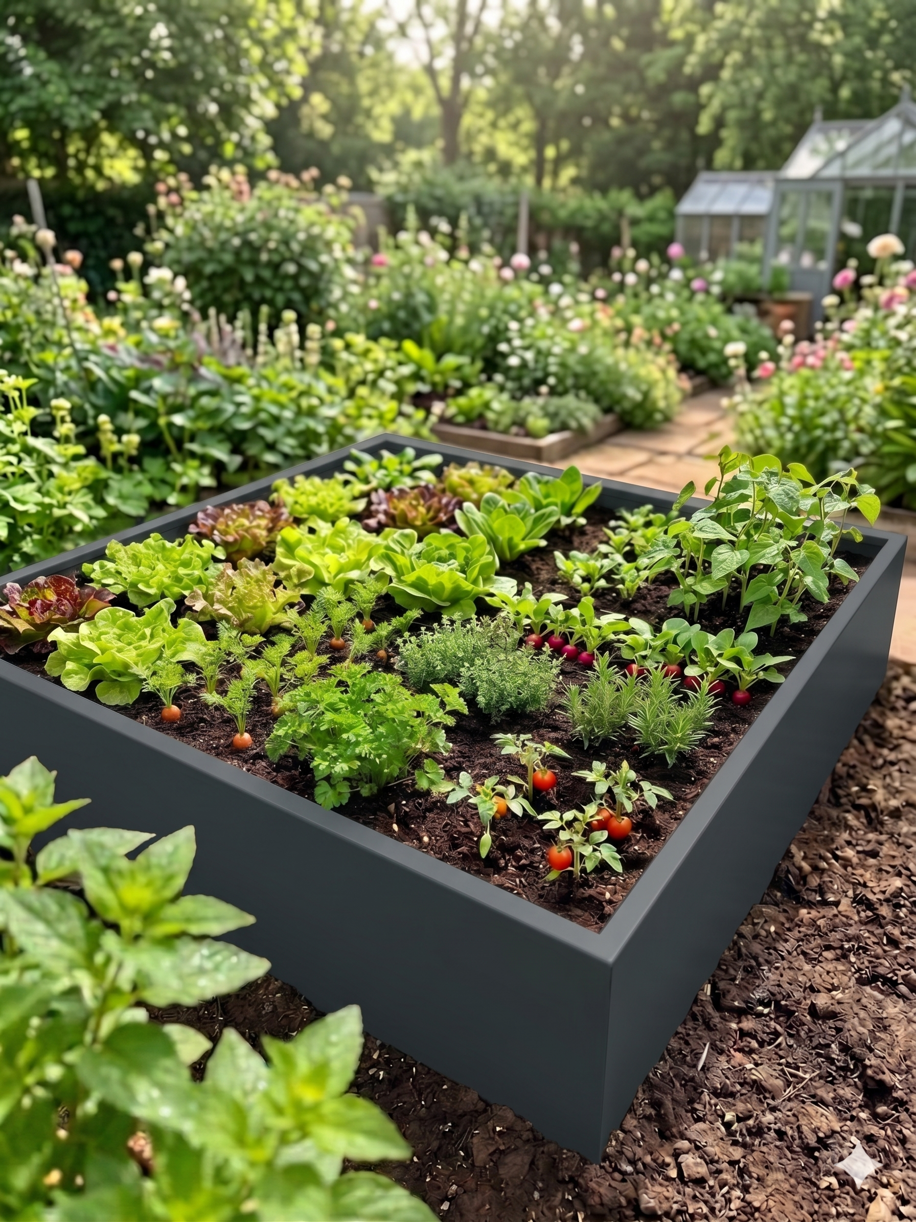 Jardinière carré potager